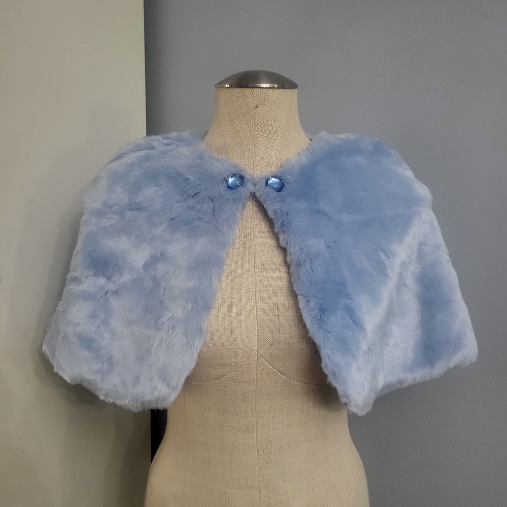 Disney Blue Faux Fur Kids Cape
